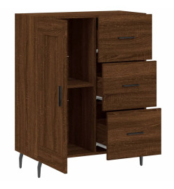 Buffet chêne marron 69,5x34x90 cm bois d'ingénierie