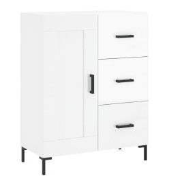 Buffet Blanc brillant 69,5x34x90 cm Bois d'ingénierie