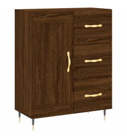 Buffet chêne marron 69,5x34x90 cm bois d'ingénierie