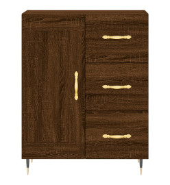 Buffet chêne marron 69,5x34x90 cm bois d'ingénierie