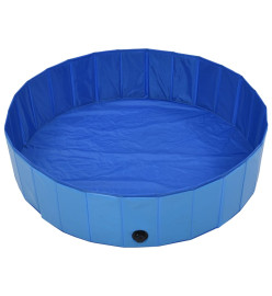 Piscine pliable pour chiens Bleu 120x30 cm PVC