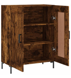 Buffet chêne fumé 69,5x34x90 cm bois d'ingénierie