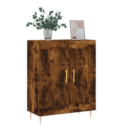 Buffet chêne fumé 69,5x34x90 cm bois d'ingénierie