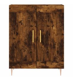 Buffet chêne fumé 69,5x34x90 cm bois d'ingénierie