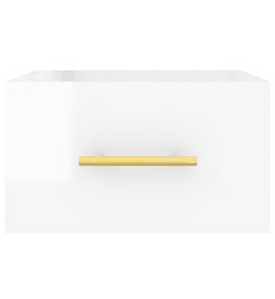 Tables de chevet murales 2 pcs blanc brillant 35x35x20 cm