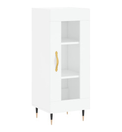 Buffet Blanc brillant 34,5x34x90 cm Bois d'ingénierie