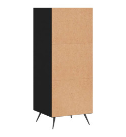 Armoire à étagères noir 34,5x32,5x90 cm bois d'ingénierie