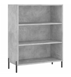 Armoire à étagères gris béton 69,5x32,5x90 cm bois d'ingénierie