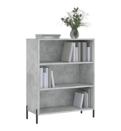 Armoire à étagères gris béton 69,5x32,5x90 cm bois d'ingénierie