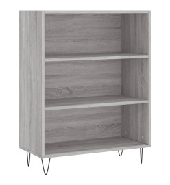 Bibliothèque sonoma gris 69,5x32,5x90 cm bois d'ingénierie