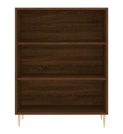 Bibliothèque chêne marron 69,5x32,5x90 cm bois d'ingénierie