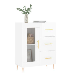 Buffet Blanc brillant 69,5x34x90 cm Bois d'ingénierie