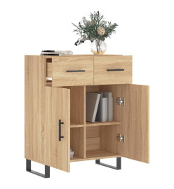 Buffet chêne sonoma 69,5x34x90 cm bois d'ingénierie