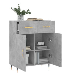 Buffet gris béton 69,5x34x90 cm bois d'ingénierie