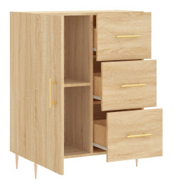 Buffet chêne sonoma 69,5x34x90 cm bois d'ingénierie