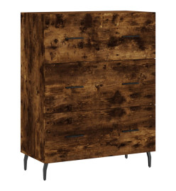 Buffet chêne fumé 69,5x34x90 cm bois d'ingénierie