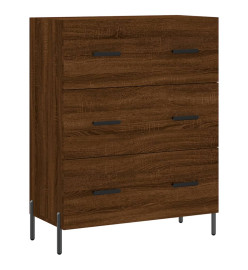 Buffet chêne marron 69,5x34x90 cm bois d'ingénierie