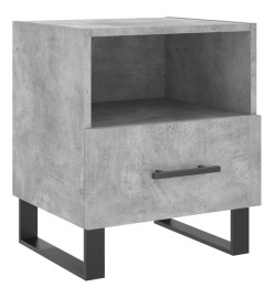 Table de chevet gris béton 40x35x47,5 cm bois d’ingénierie