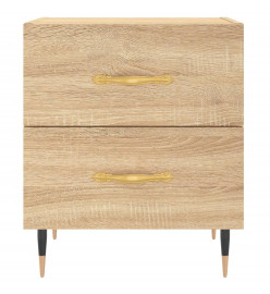 Table de chevet chêne sonoma 40x35x47,5 cm bois d’ingénierie