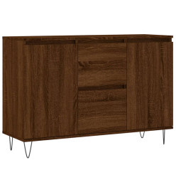 Buffet chêne marron 104x35x70 cm bois d'ingénierie