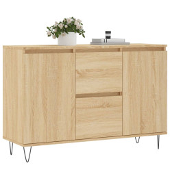 Buffet chêne sonoma 104x35x70 cm bois d'ingénierie