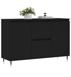 Buffet noir 104x35x70 cm bois d’ingénierie