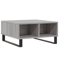 Table basse sonoma gris 60x60x30 cm bois d'ingénierie