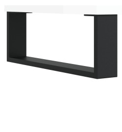 Meuble TV blanc brillant 103,5x30x50 cm bois d'ingénierie