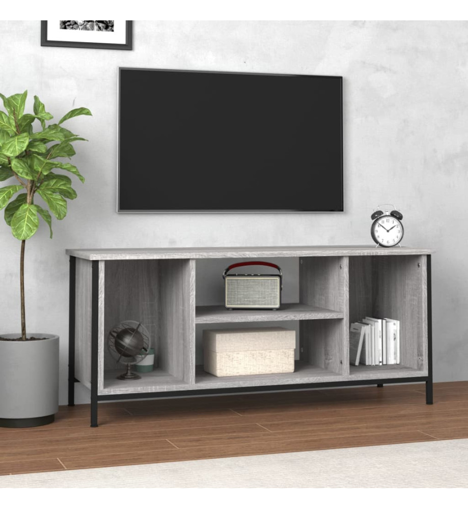 Meuble TV sonoma gris 102x35x45 cm bois d'ingénierie