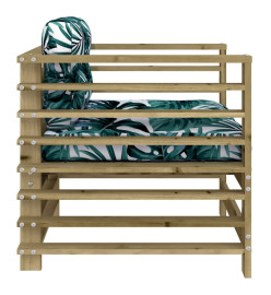 Chaises de jardin avec coussins lot de 2 bois de pin imprégné