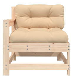 Chaises de jardin avec coussins lot de 2 bois de pin massif