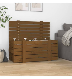 Boîte de rangement Marron miel 91x40,5x42 cm Bois massif pin