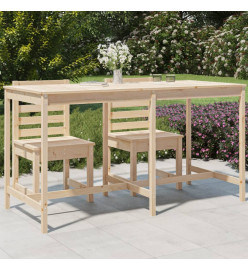 Table de jardin 203,5x90x110 cm bois massif de pin