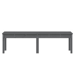 Banc de jardin à 2 places gris 159,5x44x45cm bois massif de pin