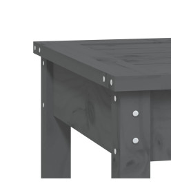 Banc de jardin gris 50x44x45 cm bois massif de pin