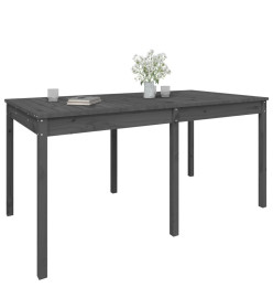 Table de jardin gris 159,5x82,5x76 cm bois massif de pin