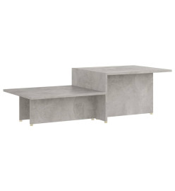 Table basse Gris béton 111,5x50x33 cm Bois d'ingénierie