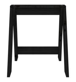 Tabourets lot de 2 noir 40x40x45 cm bois massif de pin