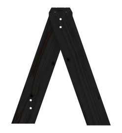 Tabourets lot de 2 noir 40x40x45 cm bois massif de pin