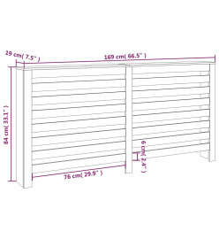 Cache-radiateur 169x19x84 cm Bois massif de pin