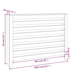 Cache-radiateur 108,5x19x84 cm Bois massif de pin