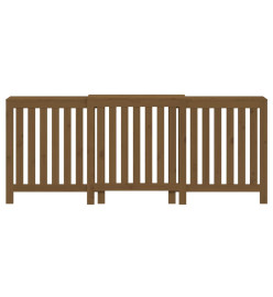 Cache-radiateur Marron miel 210x21x85 cm Bois massif de pin