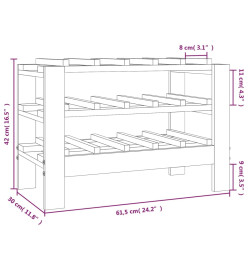 Casier à vin 61,5x30x42 cm Bois de pin massif