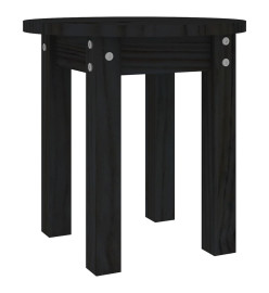 Table basse Noir Ø 35x35 cm Bois massif de pin