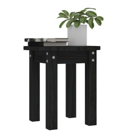 Table basse Noir Ø 35x35 cm Bois massif de pin