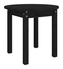 Table basse Noir Ø 45x40 cm Bois massif de pin