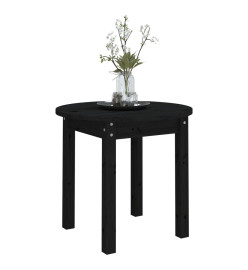 Table basse Noir Ø 45x40 cm Bois massif de pin