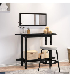 Table console Noir 110x40x80 cm Bois massif de pin