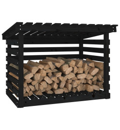 Support pour bois de chauffage Noir 108x73x79 cm Bois de pin