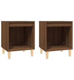 Tables de chevet 2 pcs Chêne marron 40x35x50 cm